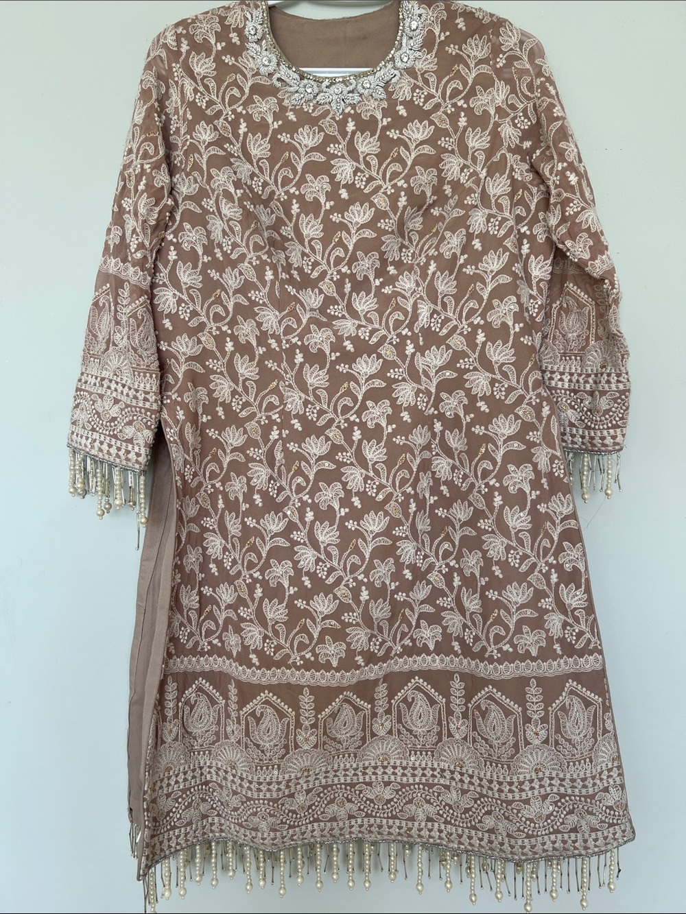 Beige global wear, party dress , indian /Pakistani